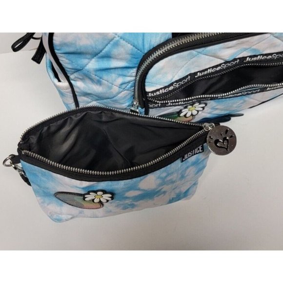 Justice Girls Tie Dye Weekender Bag, 3-Piece Multi-Color Over Night Bag Make-Up - Picture 7 of 14